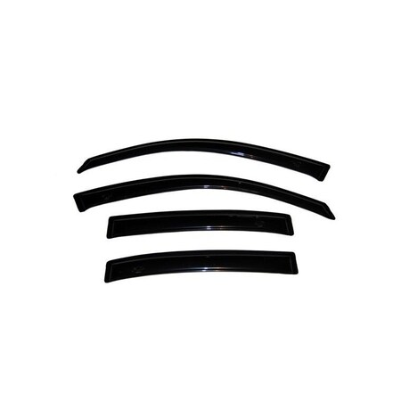 Ventshade Rainguards, Aerodynamic Design, Tape-On, Smoke, Acrylic, Set Of 4 94259