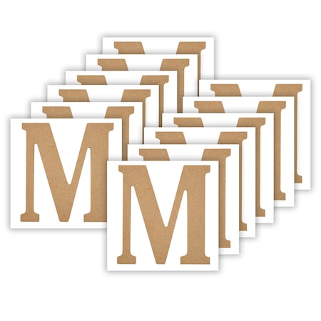 Plaid MDF Letter, M, 5 Inch, 12PK 63566