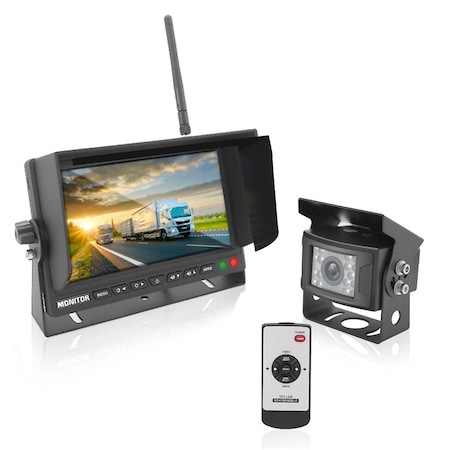 Pyle Pyle 7 in Monitor Vehicle Safety System - Wireless Video Transmitter, Night Vision, for Bus/Truck PLCMTR78WIR