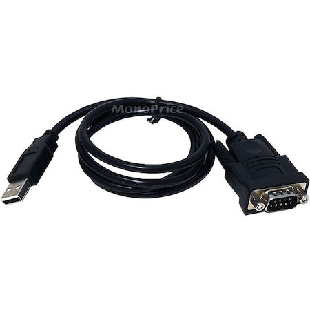 Monoprice USB to Serial Convert Cable ( DB9M / USB A Male) - 3FT 3726