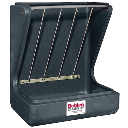 Behlen Country Poly Wall Feeder with Bracket, Poly, Gray 78110147