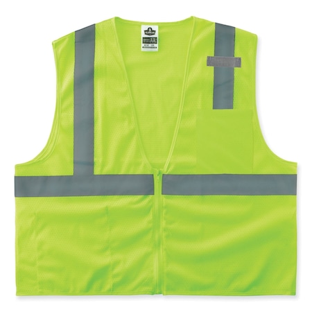 Ergodyne GloWear 8210Z Class 2 Economy Mesh Vest, Polyester, Lime, 4X-Large/5X-Large 21059