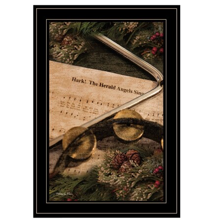 Homeroots The Angels Sing 2 Black Framed Print Wall Art 406279