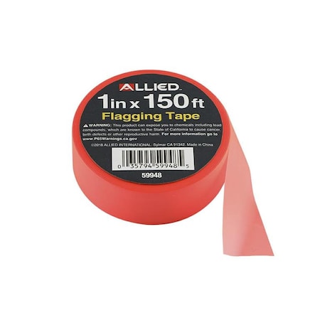 Allied International 150 ft. Flagging Tape, Orange 59948