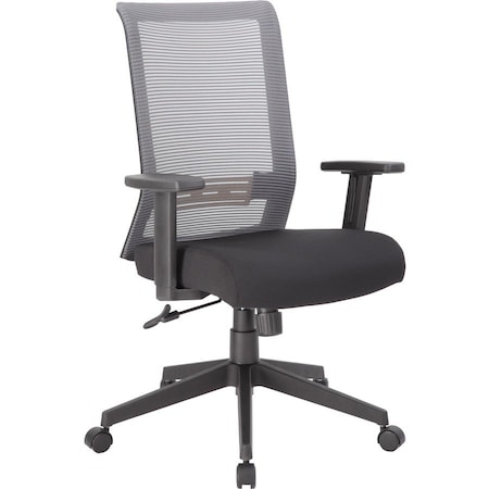 Boss Mesh Task Chair, Adjustable Arms B6566GY-BK