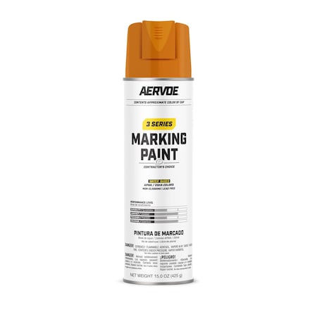 Seymour Of Sycamore Aervoe 3 Series Marking Paint (Water Based), Orange Fluorescent (15oz) 20-357