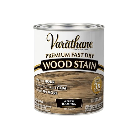 Varathane Premium Fast Dry Wood Stain, Aged Barrel, 1 Qt 357179