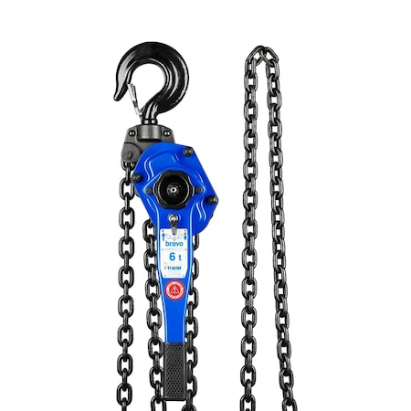 Tractel Lever Chain Hoist, 12,000 lb Load Capacity, 30 ft Hoist Lift, 2.6 in. Hook Opening 19703