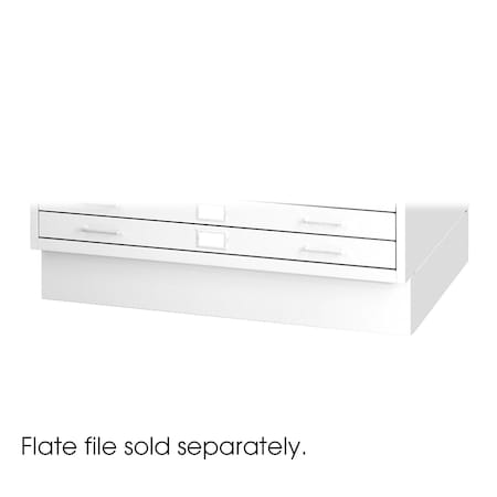 Safco Flat File Cabinet Base, White, Closed 4999WHR