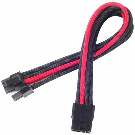 Silverstone Silver Stone Technologies PP07-PCIBR 8 Pin 250 mm Power Cable Extender - Black with Red PP07-PCIBR