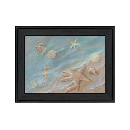 Homeroots Seashore Star Black Framed Print Wall Art 529665