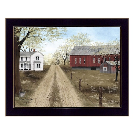 Homeroots Warm Spring Day Black Framed Print Wall Art 404505