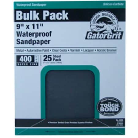 Gator Finishing 4238 9 in. x 11 ft. Ultra Fine 600 Grit Sandpaper, 25PK AL576327