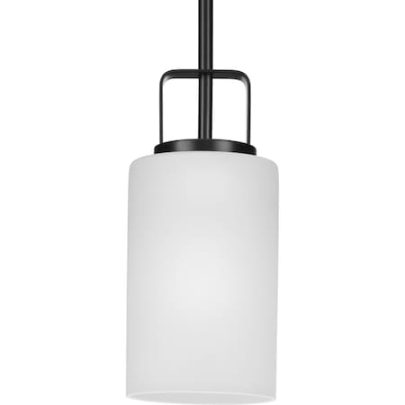 Progress Lighting League Collection One-Light Etched Glass Mini-Pendant Hanging Light P500341-31M