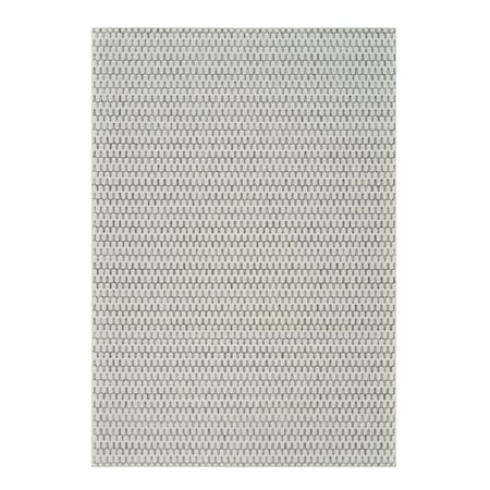Homeroots 6' X 9' Cream and Beige Geometric Distressed Indoor Outdoor Area Rug 558818
