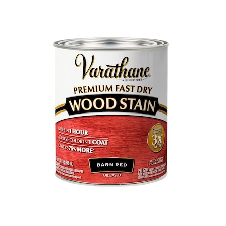 Varathane Premium Fast Dry Wood Stain, Barn Red, 1 Qt 307414