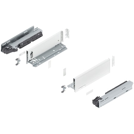 Blum 11in. M Height Legrabox Gray Drawer Set, 125 Lbs Weight Rating 770M27S0S