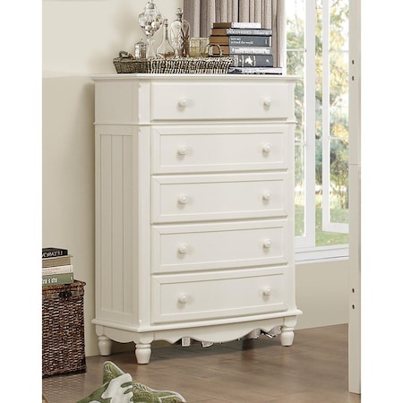 Home Elegance 50 x 18 x 34 in. Clementine Chest - White B1799-9