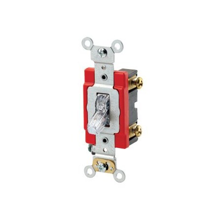 Leviton Toggle Switch, 20 Amp, 120 Volt, Clear 1221-PLC