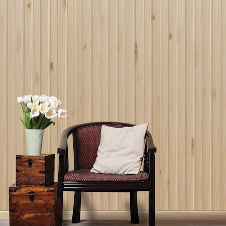 Global Product Sourcing 3-1/2'' W.x8 ' L.x5/16'' Thick Knotty Pine Reversible Profile Wall Plank, 6PK 61228