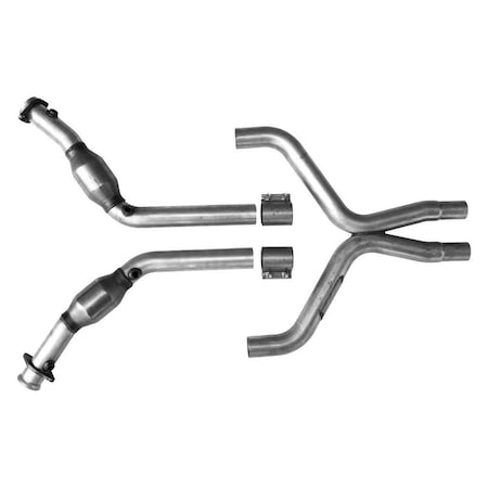Bbk Performance 1814 Hi-Flow Full Length Catted X-Pipes for 2011-2013 Ford Mustang V6 BBK1814