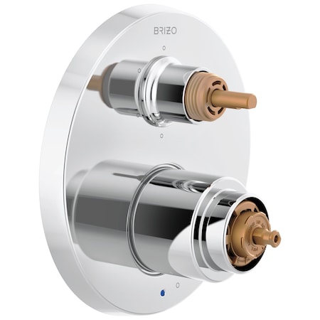 Brizo Odin: Pressure Balance Valve with Integrated 6-Function Diverter Trim - Less Handles T75P675-PCLHP