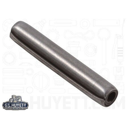 Huyett Coiled Spring Pin, Standard Duty, Polished Chrome 420 Stainless Steel, 0.125 in Dia x 0.750 in L SPCS-125-0750