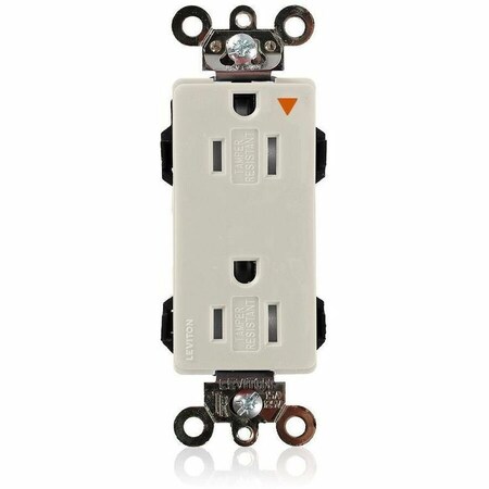 Leviton Industrial Grade Decora Receptacle, 15 Amp, 125 Volt MT162-IGT