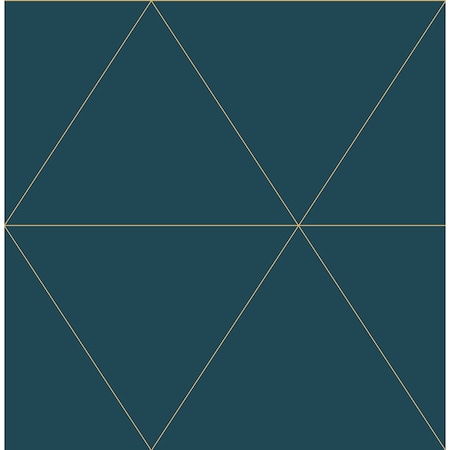 Brewster Twilight Teal Modern Geometric Wallpaper 2904-24228
