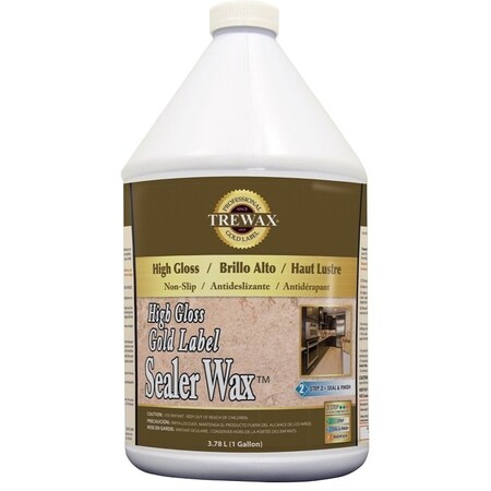 Trewax Gold Label Sealer Wax, 1 gal, Liquid, Acrylic, White 887171967