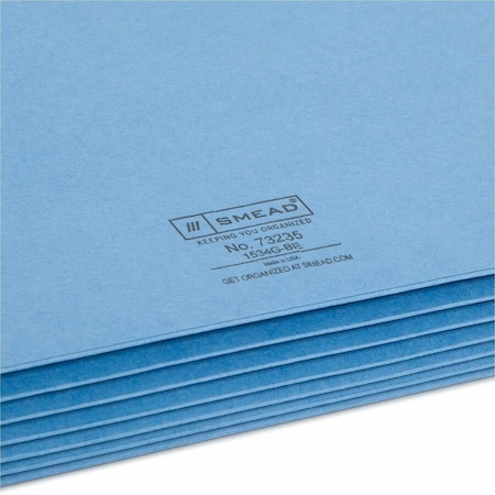 Smead File Pocket, StraightCut Tab, 514 Expansion, Letter Size, Blue, 10 per Box 73235, Blue SMD73235