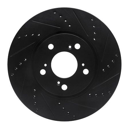 Dynamic Friction Co DFC Brake Rotor - Drilled and Slotted - Black 633-58025R