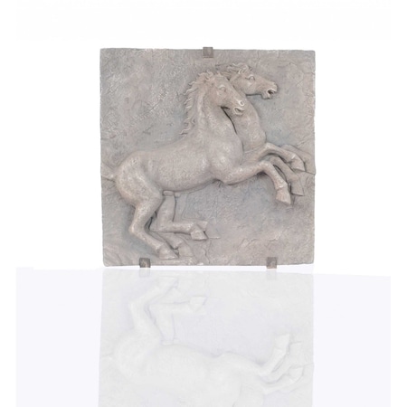 Homeroots 29" X 5" Gray Resin Wall Decor 364257
