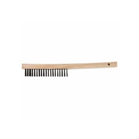 Pferd Economy Line Scratch Brushes, 13 3/4 in, 3 X 19, Carbon Steel, Curved, 12PK 410-85045