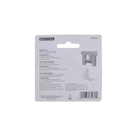 Prosource Corner Brace, 1-1/2 in L, 1-1/2 in W, 1/2 in H, Steel, Bright Brass, 1.8 mm Thick Material CB-S015-C4PS