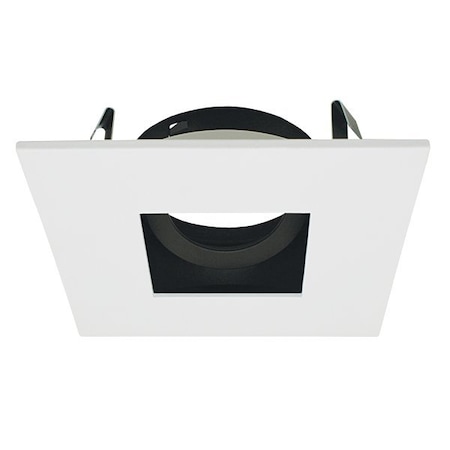 Elco Lighting 6in Round LED Adjustable Baffle, PAR30 Gimbal Insert, 1050lm, Black with White Trim EL33MR27BB