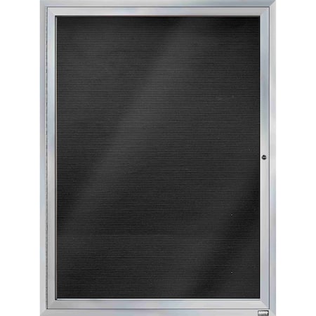 Aarco Enclosed Letter Board Directory w/ Clear Satin Anodized Aluminum Frame, 48''Hx36''W, 1 Door ADC4836