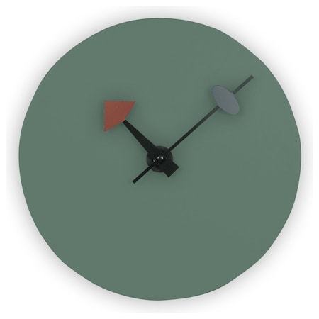 Leisuremod Manchester Modern Classy Design Round Silent Non-Ticking Wall Clock, Ocean Green MCLR11OG