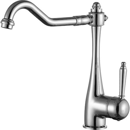 Anzzi Patriarch Single Handle Standard Kitchen Faucet in Polished Chrome KF-AZ198CH