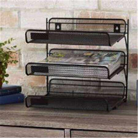 Honey-Can-Do HoneyCanDo  3-Tier Mesh Desk Organizer, Black OFC-06207