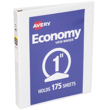 Avery Economy View 3 Ring Binder, 1 in Ring 05760