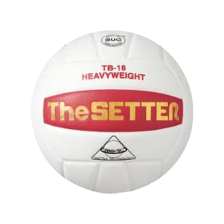Tachikara TB18 Sensi-Tec Setter Ball - White-Scarlet TB18