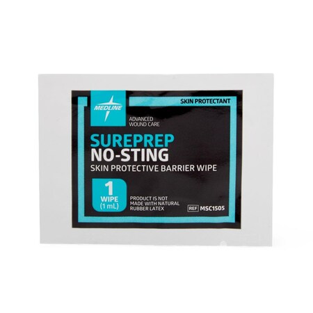 Medline SurePrep No-Sting Skin Protective Barrier, Wipe, 1 mL MSC1505H