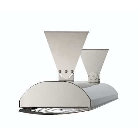 Eurofase 304 SS 39in Single Element 2500W 480V Heater, Stainless Steel, Brix Decor Plate EF25480S5