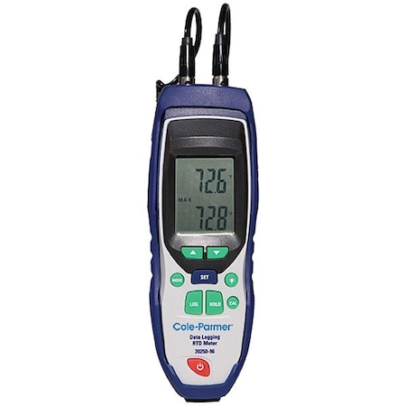 Cole-Parmer Thermometer, LCD, 5 in, RTD 2025096