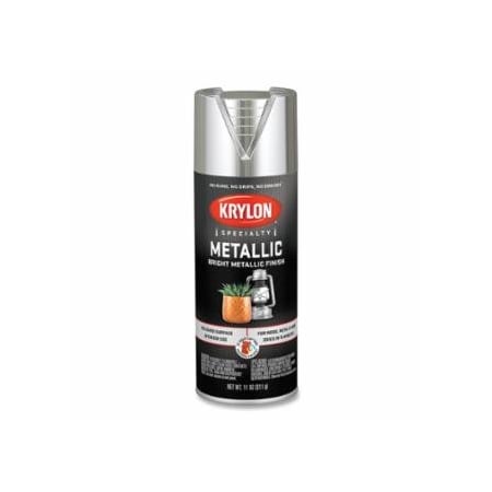 Krylon Industrial Metallic Paint, 11 oz Fill, Aerosol Can, Bright Silver, 6PK 425-K01401777