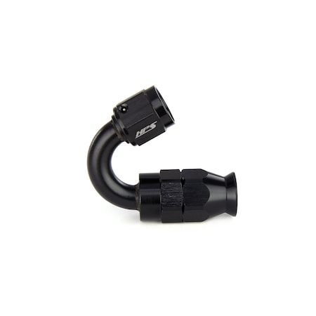 Hps Performance 150 deg. -6 Compression Teflon Hose End to AN Female for Stainless Steel Reinforced PTFE Hose, Black 350-1506