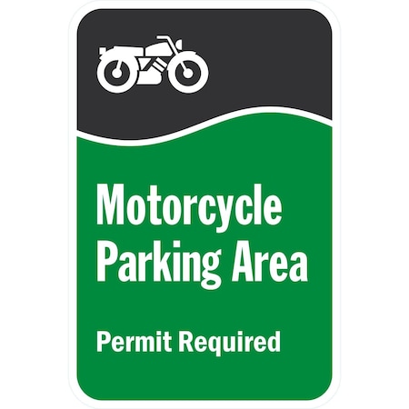 Lyle Motorcycle Parking Area, 12x18, Engineer Grade, White G-3657-EG_12x18