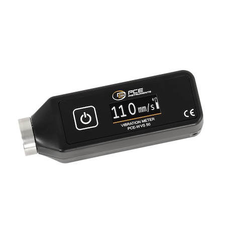 Pce Instruments Wireless vibration meter, 0.01-200 mm/s with USB-C, Bluetooth LE 5.0 and OLED display (IP54) PCE-WVS 50