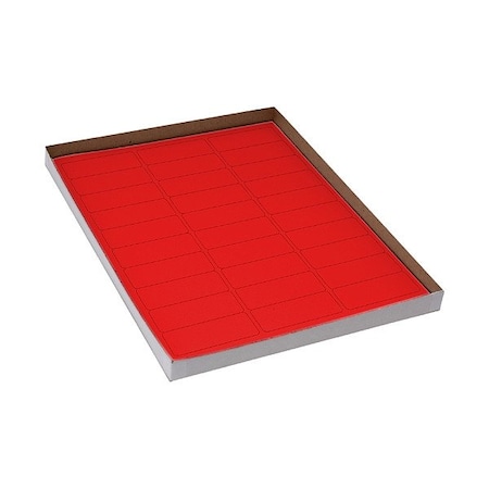 Zoro Select Cyro Label, Red, Polypropylene, PK20 GRAING-C114